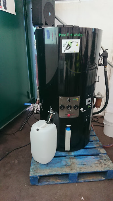 maskinen som raffinerar biooljan till dieselolja!